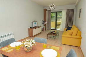 Comfortable 1-bedroom serviced apartment near new cable car Bakuriani